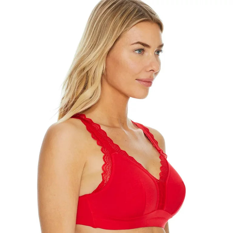 Dalis Bralette senza ferretto in cotone Racing Red