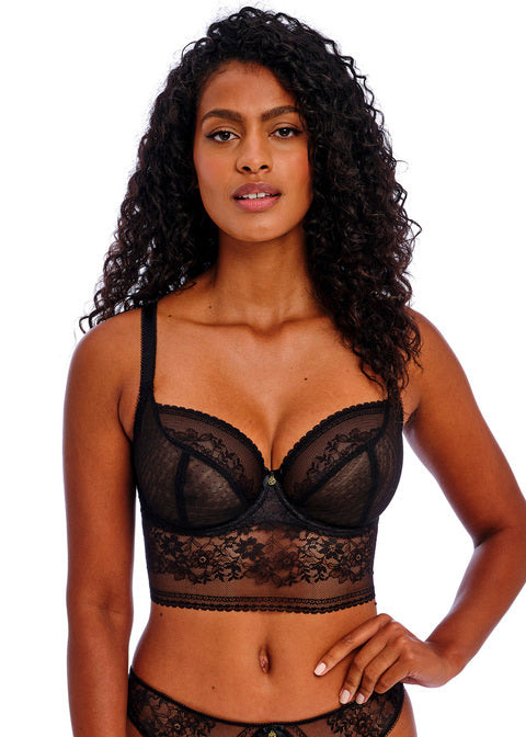 Sydnie Black Longline Bra