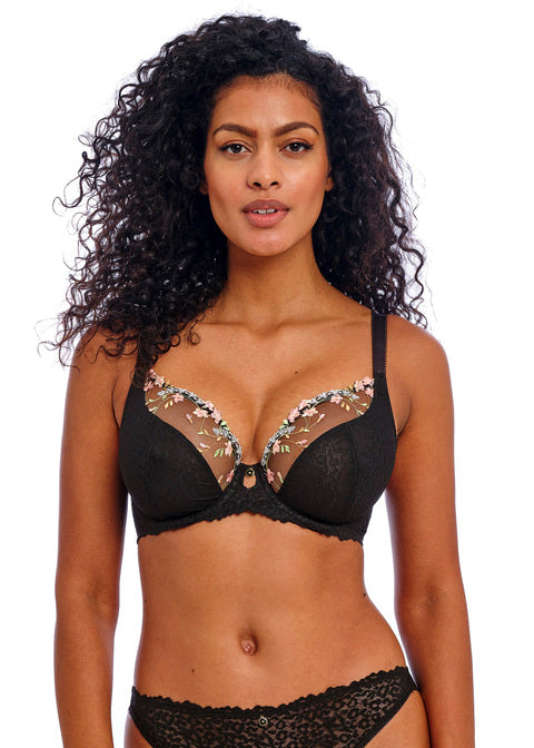 Love Haze Black Plunge Bra