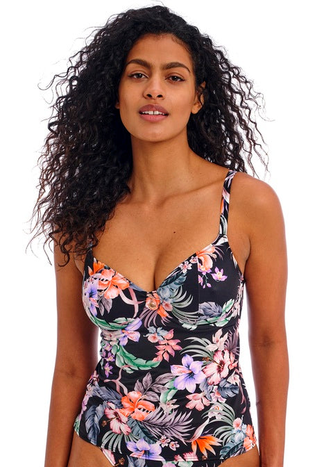 Kamala Bay Midnight UW Plunge Tankini Top