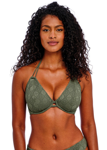 Nomad Nights Sage Halter Bikini Top