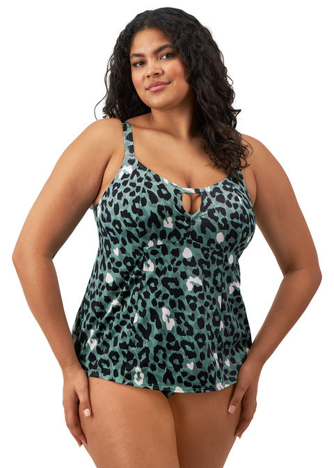 Jungle Bay Olive Tankini Top