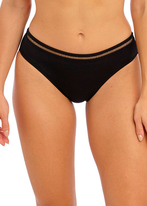 East Hampton Black Midi Rise Bikini Brief