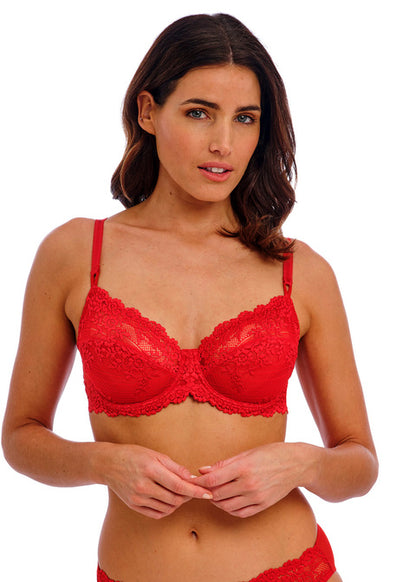 Embrace Lace Equestrian Red Underwire Bra