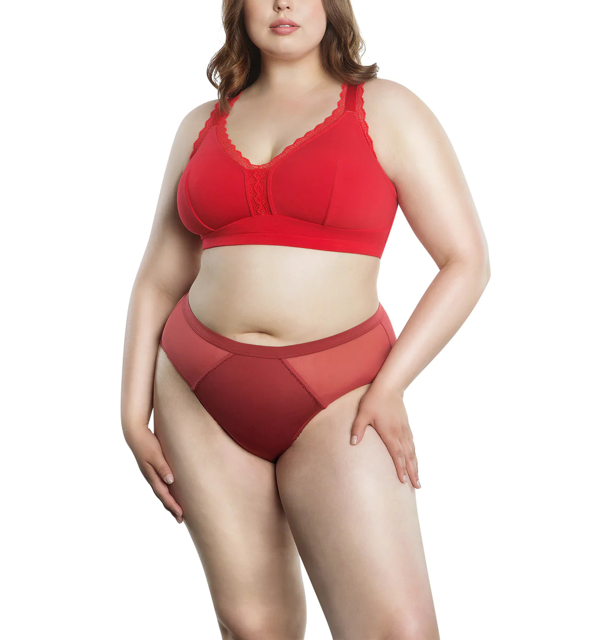 Dalis Bralette senza ferretto in cotone Racing Red