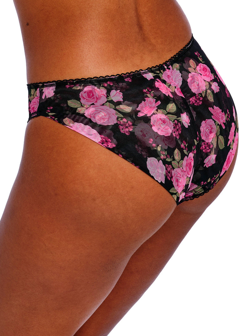 Rose Blossom Black Rose Briefs