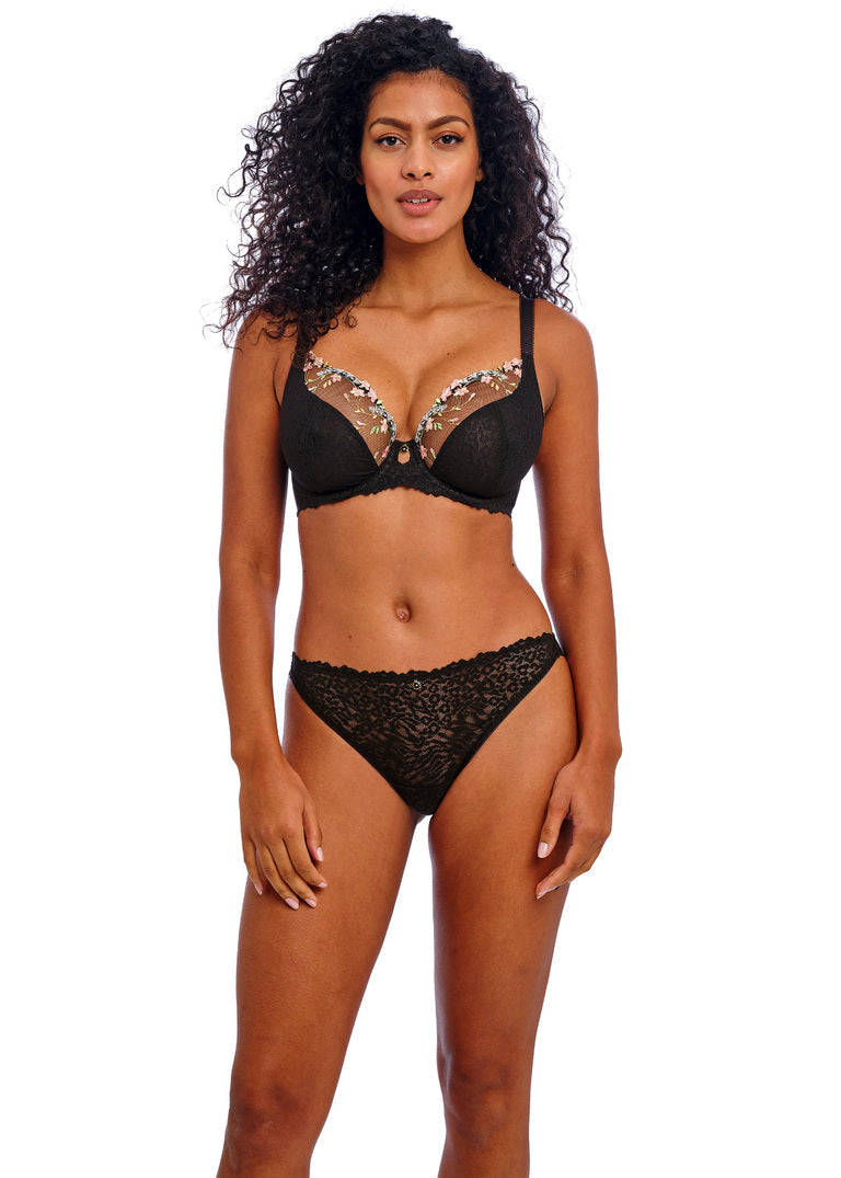 Love Haze Black Plunge Bra