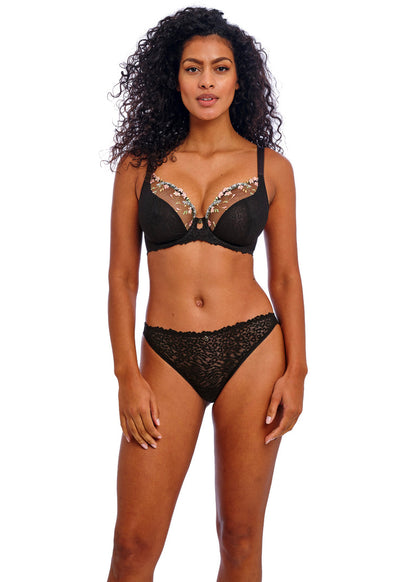 Love Haze Black Plunge Bra