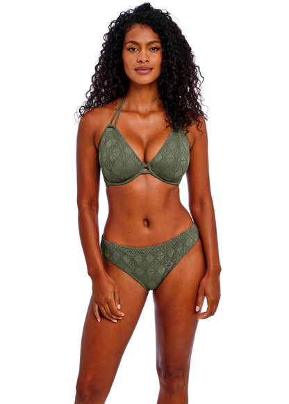 Nomad Nights Sage Halter Bikini Top