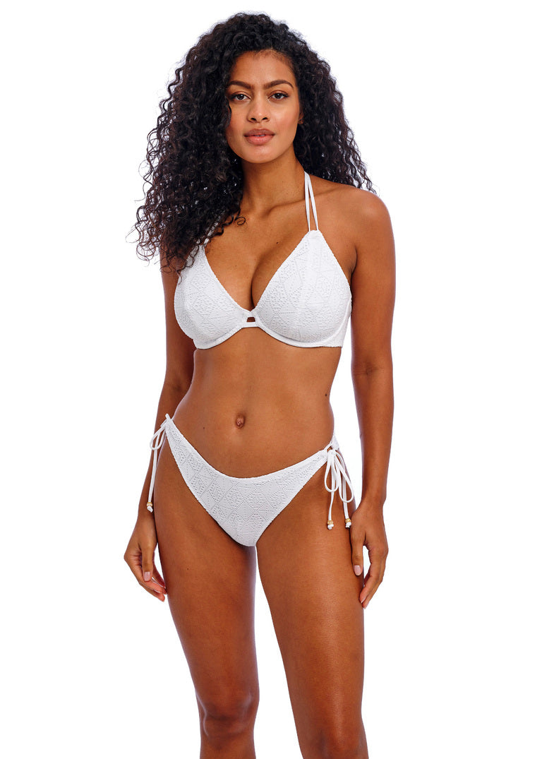 Nomad Nights White Halter Bikini Top