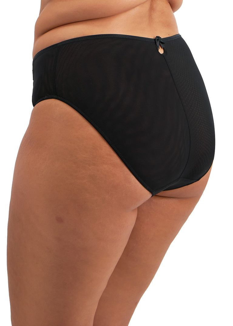 Teagan Black/Almond High Leg Brief