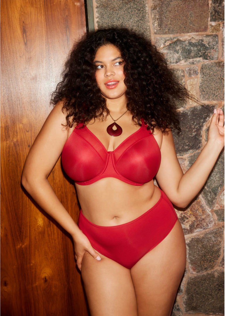 Smooth Haute Red Non Padded Bra