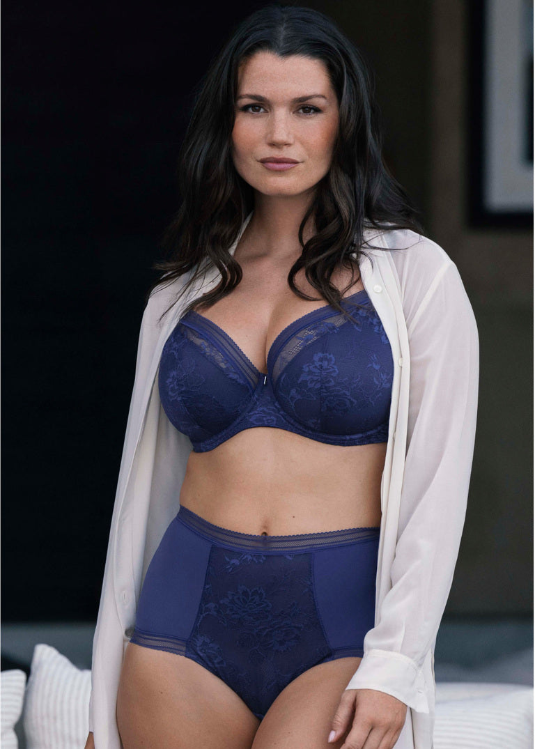 Fusion Lace French Navy UW Full Side Support Bra