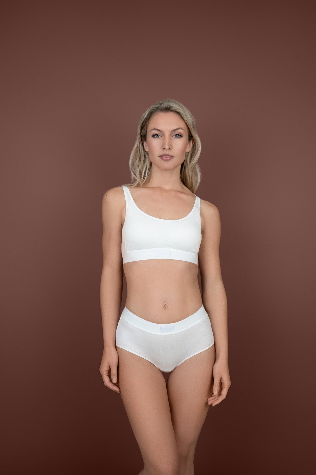 Natural Rib Hugger Slip A vita Alta bianco ULTIME TAGLIE PRONTA CONSEGNA