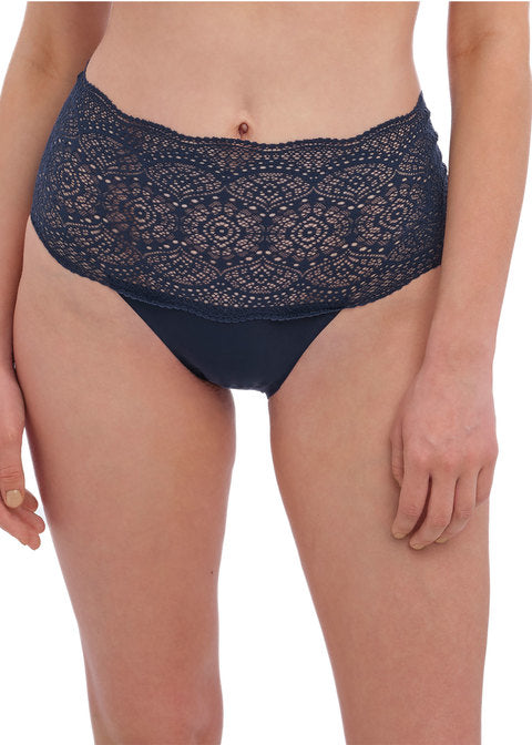 Lace Ease Navy Full Brief