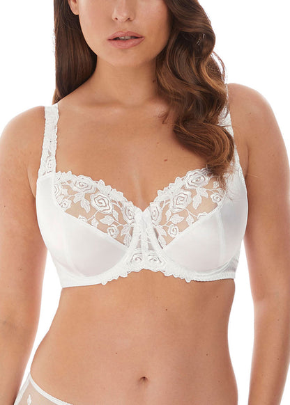 Belle White Balcony Bra