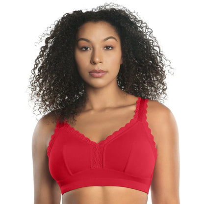 Dalis Bralette senza ferretto in cotone Racing Red