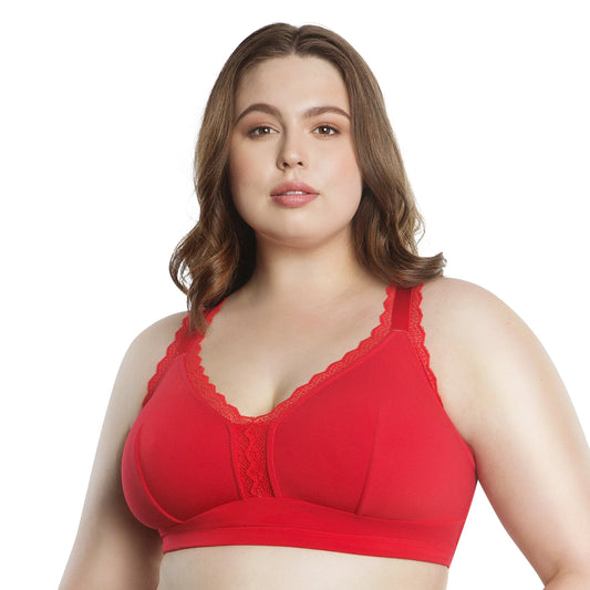 Dalis Bralette senza ferretto in cotone Racing Red