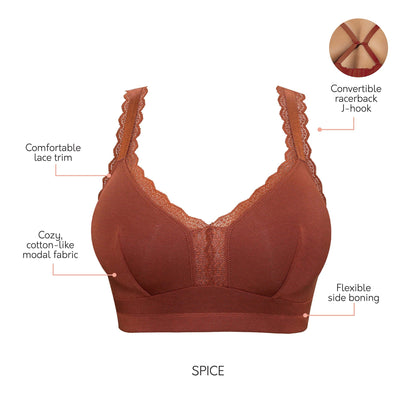 Dalis Bralette senza ferretto in cotone Spice