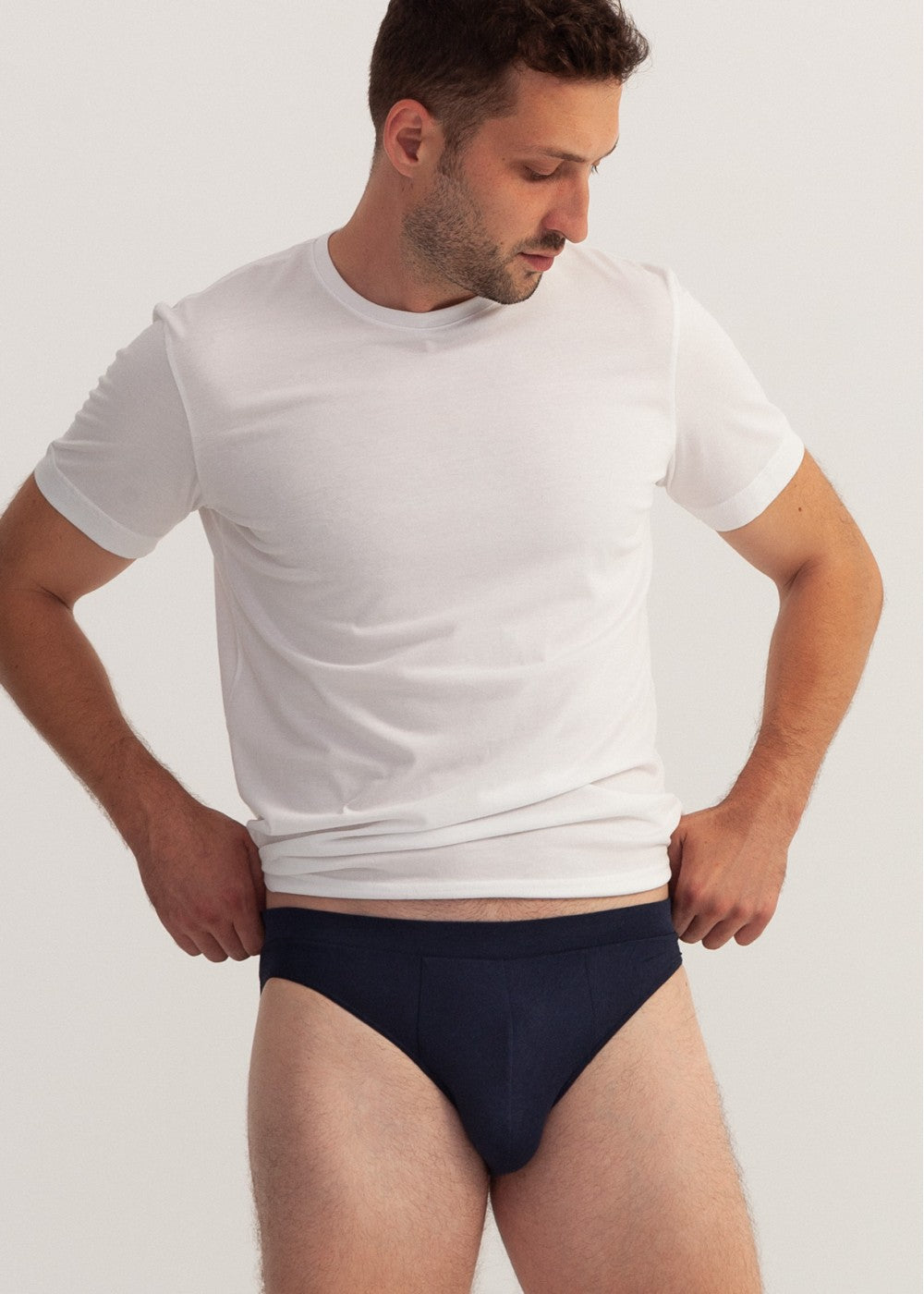 Slip uomo Bamboo e Cotone Blu