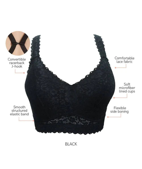 Adriana Bralette Senza Ferretto Pizzo Black