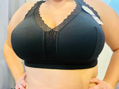 Dalis Bralette senza ferretto in cotone nero