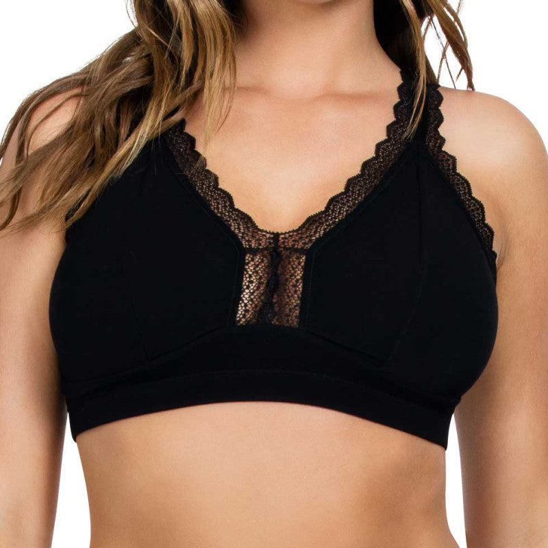 Dalis Bralette senza ferretto in cotone nero